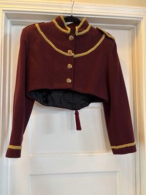 Theatrical Spencer - Wool Short Coat with Gold Braid